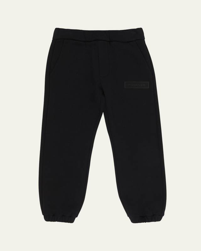 Boy's Logo Plate Sweatpants, Size 8-10